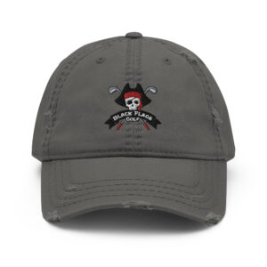 Black Flags Golf Distressed Dad Hat
