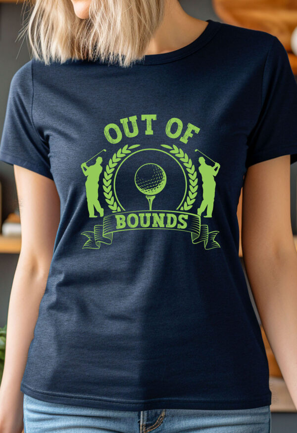 Out of Bounds Unisex Golf T-shirt - Image 2