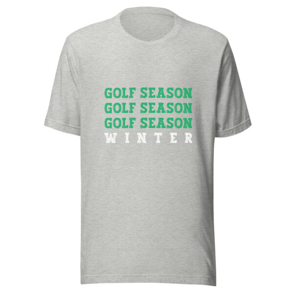 The Four Seasons (Golf, golf, golf, winter) Unisex Golf T-shirt - Image 4