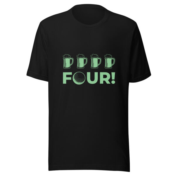 Four! Unisex Golf T-shirt - Image 3