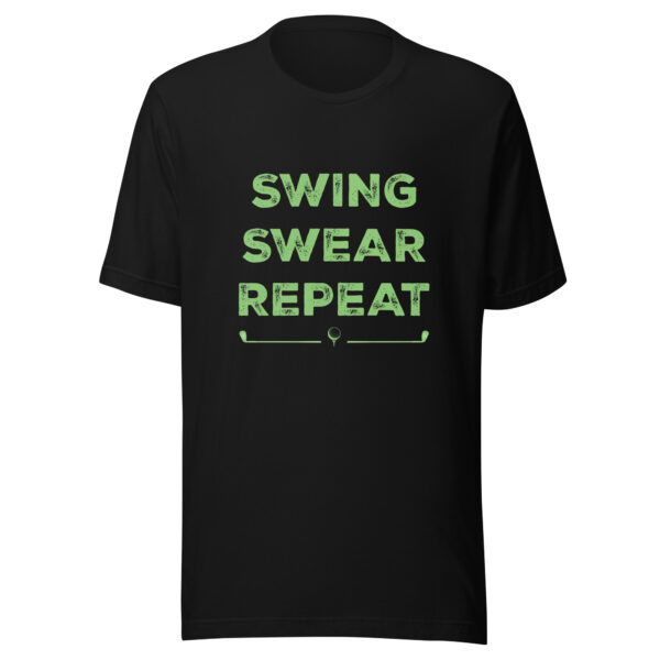 Swing, Swear, Repeat Unisex Golf T-shirt - Image 3