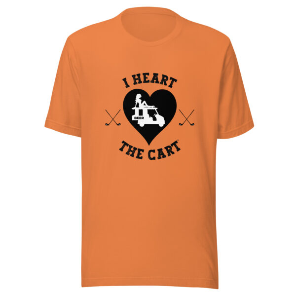I Heart the Cart Unisex Golf T-shirt - Image 2