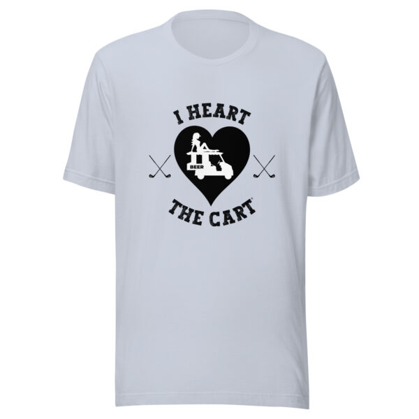 I Heart the Cart Unisex Golf T-shirt - Image 5
