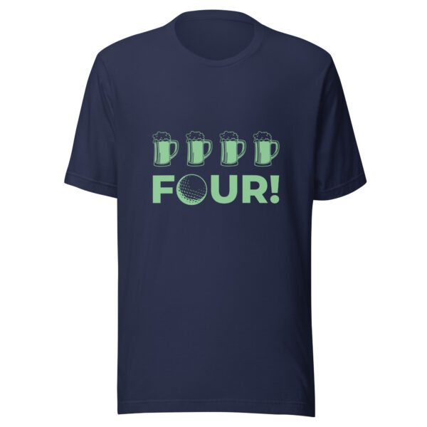 Four! Unisex Golf T-shirt - Image 4