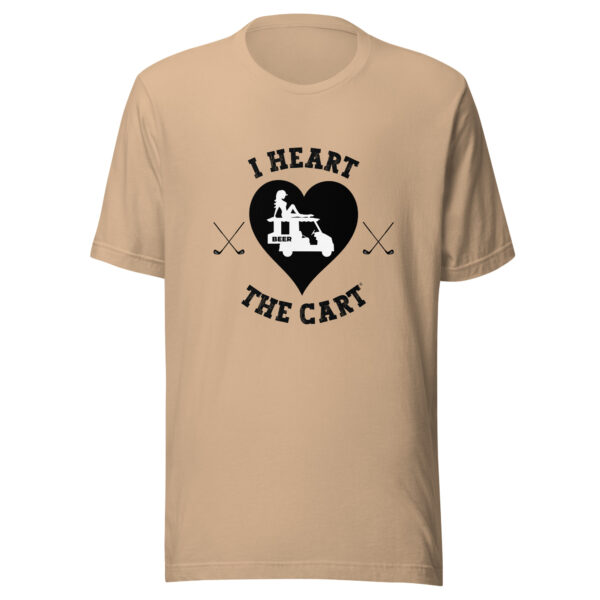 I Heart the Cart Unisex Golf T-shirt - Image 3
