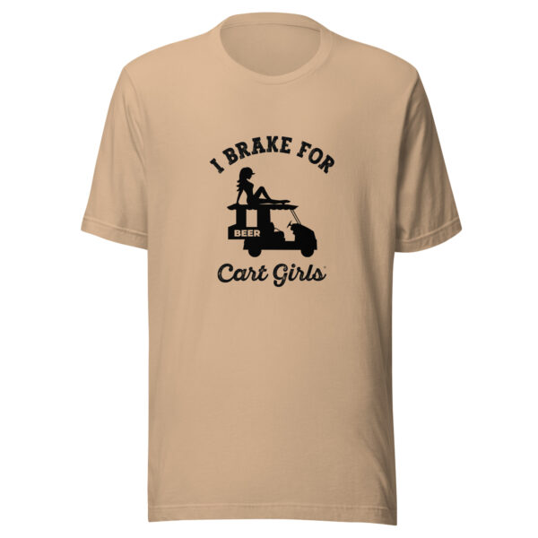 I Brake for Cart Girls Unisex Golf T-shirt - Image 3