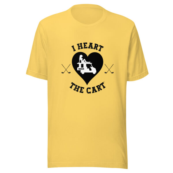 I Heart the Cart Unisex Golf T-shirt - Image 6
