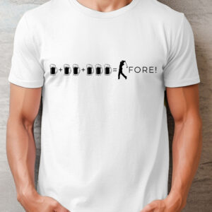 One, Two, Three, Fore! Unisex Golf T-shirt