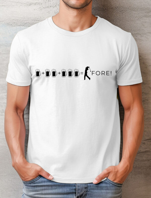 One, Two, Three, Fore! Unisex Golf T-shirt