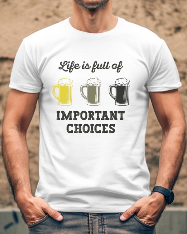 Life Is Full of Important Choices Unisex Golf T-shirt