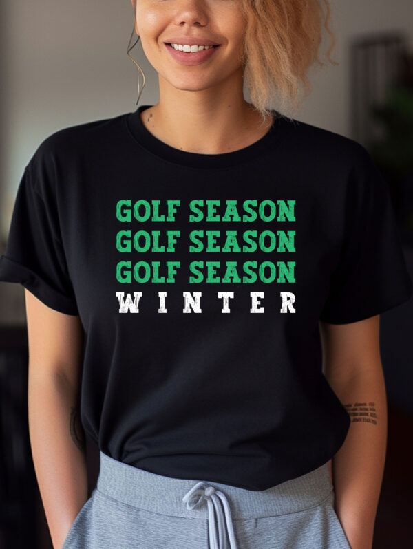 The Four Seasons (Golf, golf, golf, winter) Unisex Golf T-shirt - Image 2