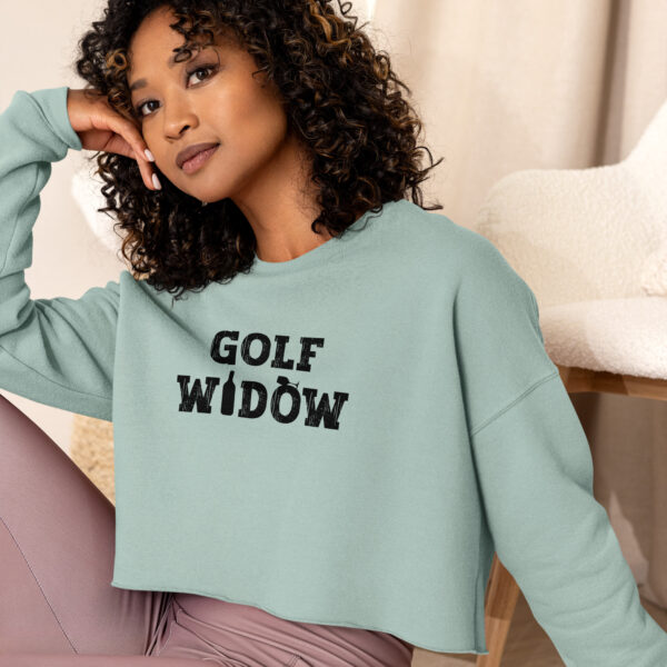 Golf Widow Women’s Crop Sweatshirt - Image 2